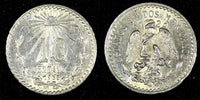 MEXICO Silver 1935 10 Centavos aUNC/UNC AR-0.720 Last Year Type  KM# 431 (369)