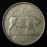 Ireland Republic Copper-Nickel 1954 Shilling Bull, KM# 14a (28 372)