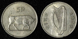 Ireland Republic Copper-Nickel 1970 5 Pence Bull large type KM# 22 (28 679)