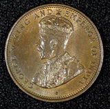 Ceylon George V Copper 1926 1/2 Cent UNC  KM# 106 (27 978)