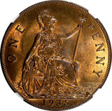 GREAT BRITAIN George V Bronze 1935 1 Penny NGC MS64 RB NICE TONING KM# 838 (06)