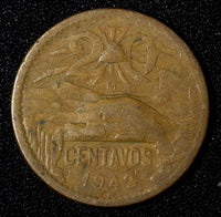 Mexico ESTADOS UNIDOS MEXICANOS Bronze 1943 20 Centavos 1st Year  KM# 439 (579)