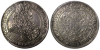 Hungary Leopold I Silver 1695 KB Thaler 45mm NGC AU53 RARE Dav-3264 KM# 214.8