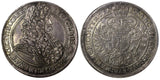 Hungary Leopold I Silver 1695 KB Thaler 45mm NGC AU53 RARE Dav-3264 KM# 214.8