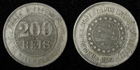 BRAZIL Copper-Nickel 1895 200 Reis 32 mm  KM# 493 (27 819)