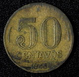Brazil Getúlio Dornelles Vargas 1945 50 Centavos WWII Issue KM# 557a (27 614)