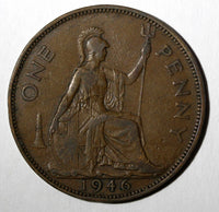 Great Britain George VI Bronze 1946 1 Penny KM# 845 (28 198)