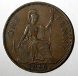 Great Britain George VI Bronze 1946 1 Penny KM# 845 (28 198)