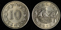 MALTA Copper-Nickel 1972 10 Cents 1st Year Type KM# 11  (28 094)