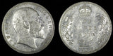 India-British Edward VII Silver 1907 Rupee incused "B" Silver (.917) KM# 508 (2)