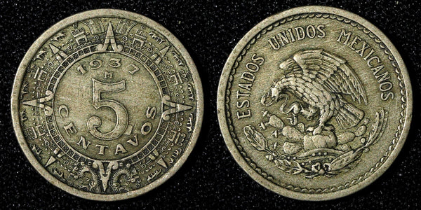 Mexico ESTADOS UNIDOS MEXICANOS 1937 5 Centavos KM# 423 (27 820)