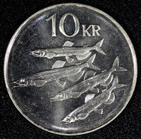 ICELAND 1996 5 Krónur Dolphins Magnetic GEM BU KM# 28a RANDOM PICK (1 COIN ) (9)