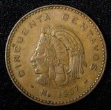 Mexico ESTADOS UNIDOS MEXICANOS Bronze 1957 50 Centavos  KM# 450 (27 526)