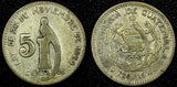 Guatemala Silver 1944 5 Centavos Guatemala City Mint KM# 238.1  (24 451)