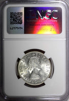 Australia Silver 1954 Florin NGC MS62 Royal Visit of Elizabeth II KM# 55 (021)