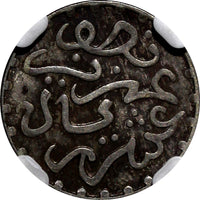MOROCCO Abd al­ Aziz Silver AH 1321 1903 1/20 Rial London NGC MS63 Y# 18.1 (44)