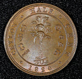 Ceylon George V Copper 1926 1/2 Cent UNC  KM# 106 (27 980)