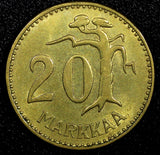 Finland Aluminum-Bronze 1961 S 20 Pennia aUNC KM# 39 (24 154)