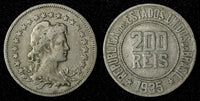 BRAZIL Copper-Nickel 1935 200 Reis Liberty 25mm KM# 519 (27 801)
