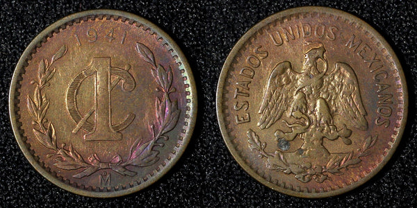 Mexico Bronze 1941 1 Centavo WWII Issue KM# 415 (27 884)