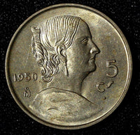 Mexico 1950 5 Centavos Josefa Ortiz de Domínguez  aUNC KM# 425 (27 708)