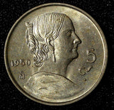 Mexico 1950 5 Centavos Josefa Ortiz de Domínguez  aUNC KM# 425 (27 708)