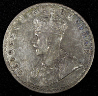 India-British George V Silver 1913  Rupee Bombay Mint Toned KM# 524 (27 361)