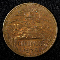 MEXICO  Bronze 1970 Mo 20 Centavos KM# 440 (27 535)