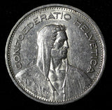 Switzerland Silver 1954 B 5 Francs Herdsman 31.45mm KM# 40 (28 483)