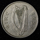 Ireland Republic 1954 Florin 2 Scilling Salmon KM# 15a (28 955)