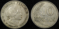 PERU Copper-Nickel 1937 10 Centavos KM# 214.2 (25 024)