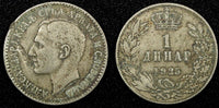 Yugoslavia 	Alexander I Nickel-Bronze 1925 1 Dinar KM# 5 (24 531)