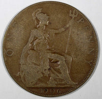Great Britain Edward VII Bronze 1906 1 Penny KM# 794.2 (28 193)