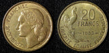France Aluminum-Bronze 1953 20 Francs G.GUIRAUD 3 plumes  KM# 917.1 (28 260)