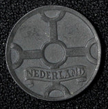 Netherlands German Occupation Zinc 1944 1 Cent WWII ISSUE KEY DATE KM# 170  (7)