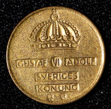 Sweden Gustaf VI Adolf Bronze 1957 TS 1 Ore UNC Toned KM# 820 (30 213)