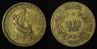Brazil Aluminum-Bronze 1927 1000 Reis KM# 525 (27 616)