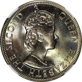 BELIZE Elizabeth II 1974 50 Cents NGC MS66 Light Toned TOP GRADED KM# 37 (030)