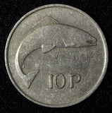 Ireland Republic Copper-Nickel 1975 10 Pence Salmon KM# 23 (28 021)