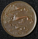 ESTONIA  Bronze  1931  5 Senti 23.3mm KM# 11 (28 521)