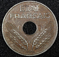 FRANCE Vichy French State Iron 1944 20 Centimes WWII Issue SCARCE  KM# 900.2a(2)
