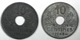 FRANCE Zinc 1942 10 Centimes WWII Issue XF+ KM# 898 RANDOM PICK (1 Coin) (939)