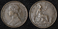Great Britain Victoria Bronze 1890 Farthing KM# 753  (28 315)