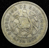 Guatemala Silver 1962 50 Centavos 31 mm Toned KM# 264 (24 650)