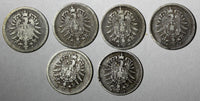 Germany - Empire Wilhelm I Silver 1876 20 Pfennig KM# 5 RANDOM PICK (1 Coin)