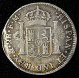 Mexico SPANISH COLONY Charles III Silver 1787 Mo FM 2 Reales KM# 88.2a (818)