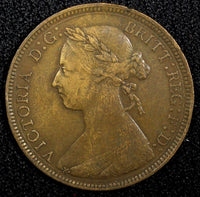 Great Britain Victoria Bronze  1885 1/2 Penny KM# 754 (24 197)