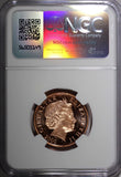 Gibraltar Elizabeth II 2000 2 Pence BU NGC MS65 RD FULL RED KM# 774 (032)
