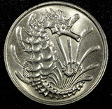 Singapore Copper-Nickel 1979 10 Cents Crowned Seahorse UNC  KM# 3 (24 100)