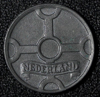 Netherlands German Occupation Zinc 1942 1 Cent WWII ISSUE KM# 170  (27 955)
